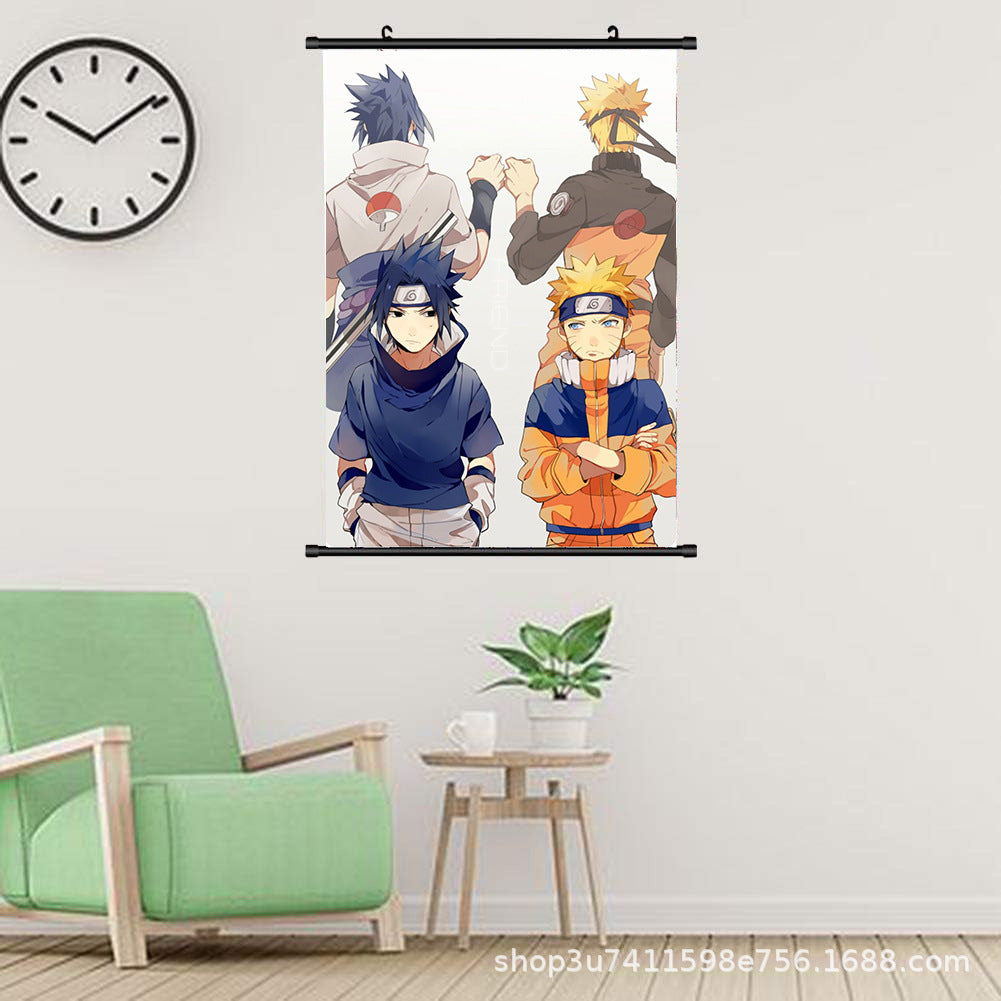 π Naruto Wall Scroll Set β Uchiha & Uzumaki Clan Warriors
