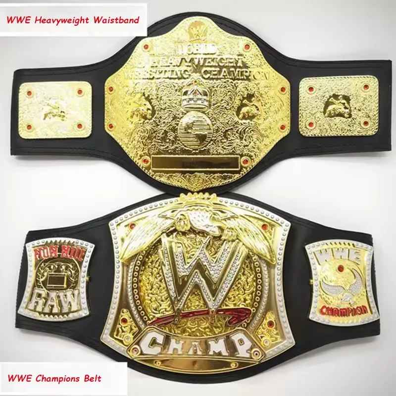 Premium Wrestling Championship Replica Belt – Full Size Gold Title Plate, Commemorative Pro Wrestling Fan Collectible