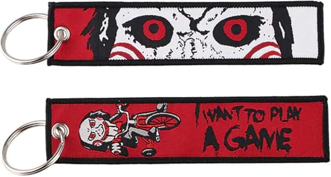 SAW BILLY THE PUPPET EMBROIDERED CLOTH KEYCHAIN
