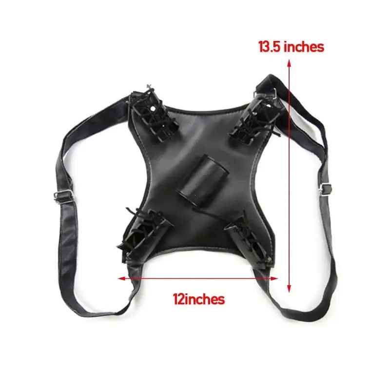 Multi-Sword Back Carrier Harness – Adjustable 5-Slot Katana Scabbard Holder for Cosplay