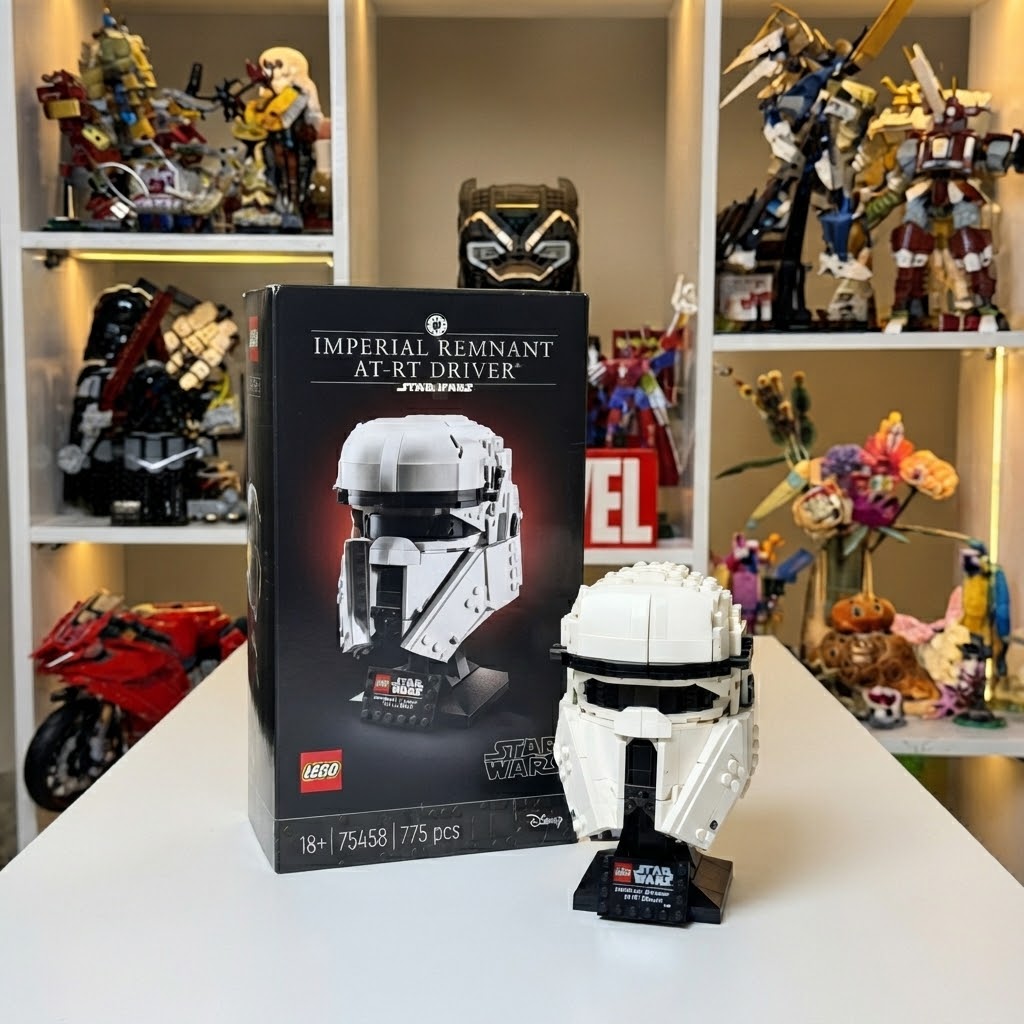 Star Wars Imperial Remnant AT-RT Driver Helmet Building Set – Collector Brick Model (775 Pieces)