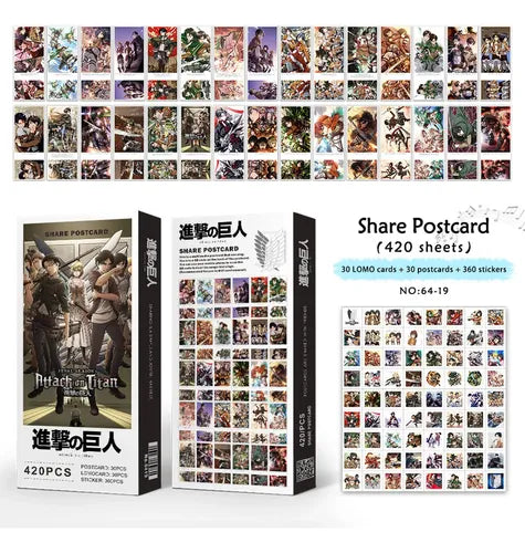 Attack on Titan Final Season Postcard Set – 420-Piece Deluxe Anime Collector Box