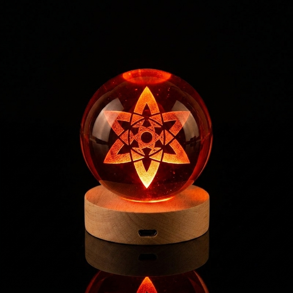 Naruto "Uchiha Eye" 3D Crystal Ball Lamp – Premium LED Night Light Collection