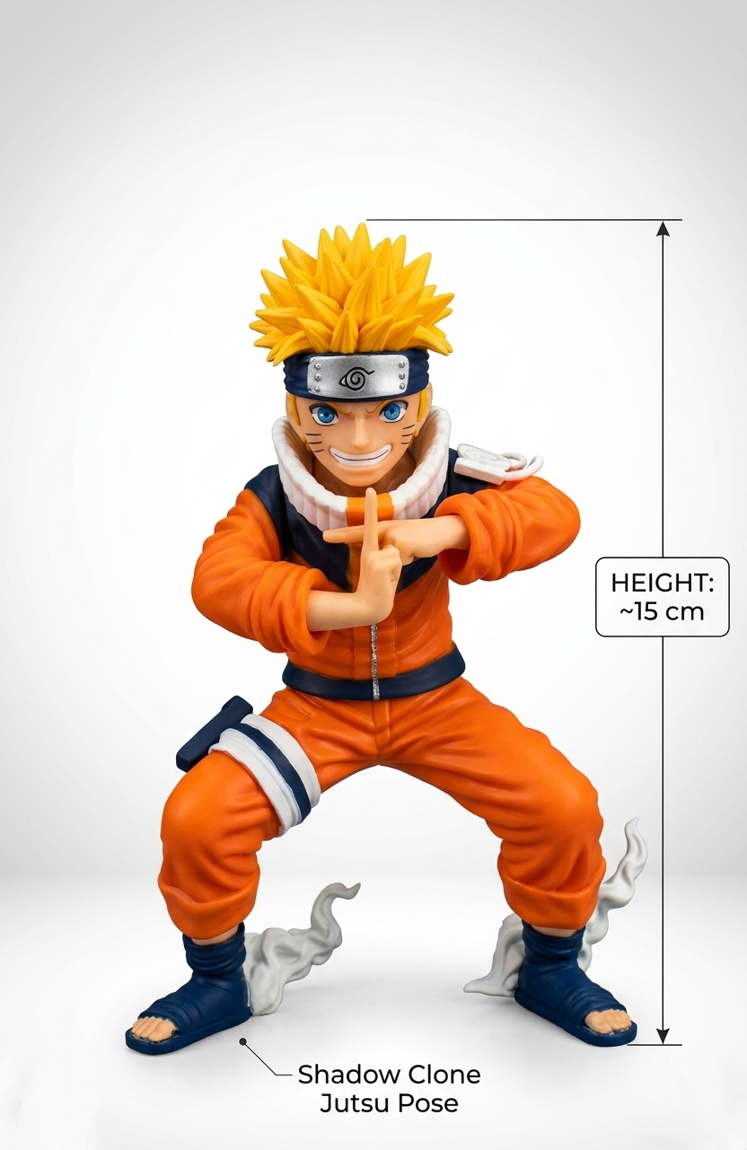 NARUTO SHIPPUDEN "UZUMAKI NARUTO" CLASSIC NINJA POSE ACTION FIGURE