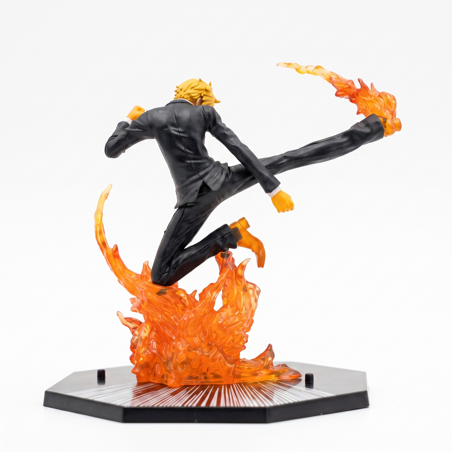 One Piece Sanji Sculpture Black Leg Fire Battle Version