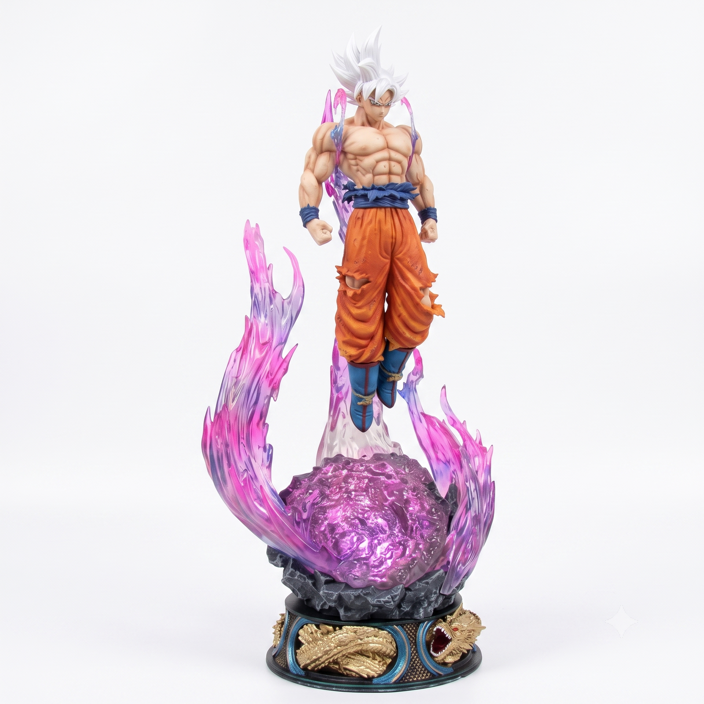 Goku Ultra Instinct Figure | Silver-Haired Saiyan Transformation Statue | Dragon Ball Super Collectible | Geekzillaa