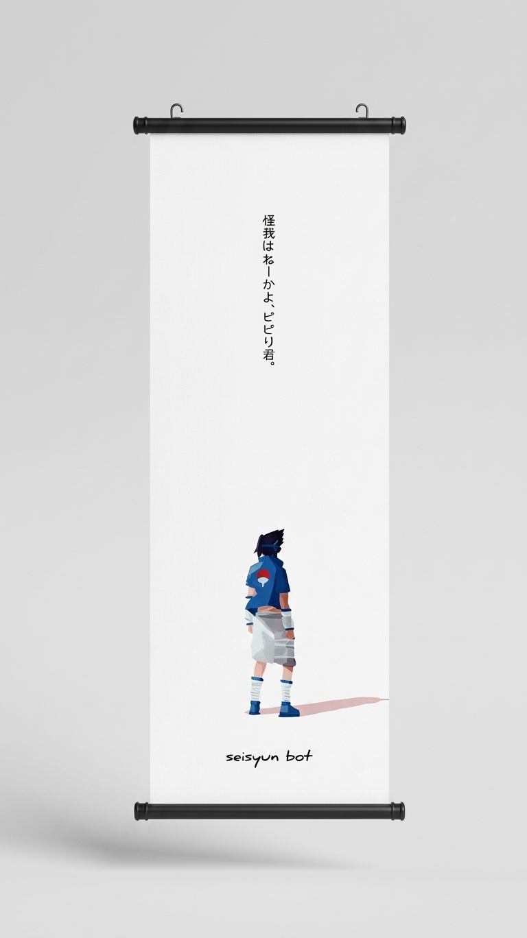 SASUKE UCHIHA "AVENGER" MINIMALIST WALL SCROLL