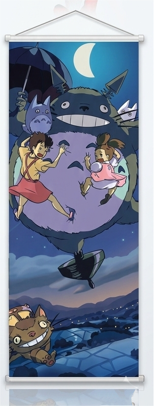 MY NEIGHBOR TOTORO "MOONLIGHT FLIGHT" PREMIUM SCROLL POSTER