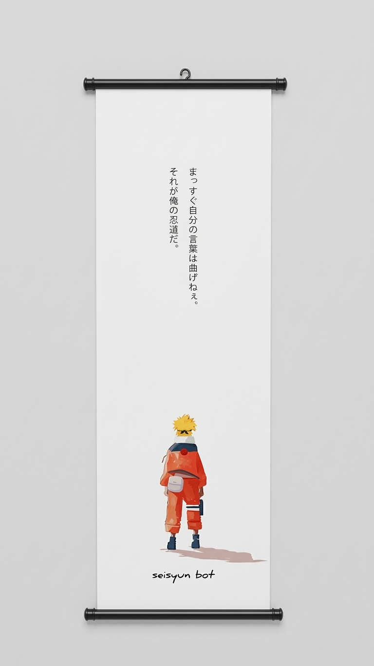 NARUTO UZUMAKI "WAY OF THE NINJA" MINIMALIST WALL SCROLL