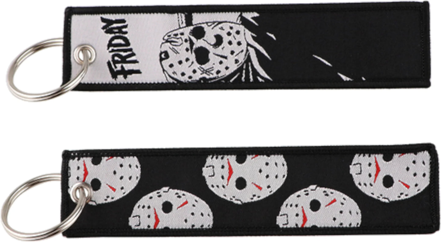 FRIDAY THE 13TH EMBROIDERED CLOTH KEYCHAIN