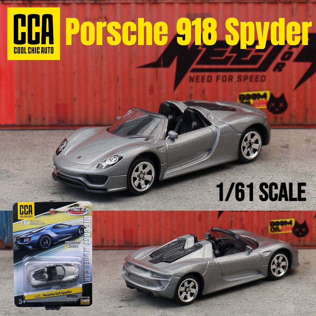 PORSCHE 918 SPYDER 1:61 ALLOY DIECAST COLLECTIBLE