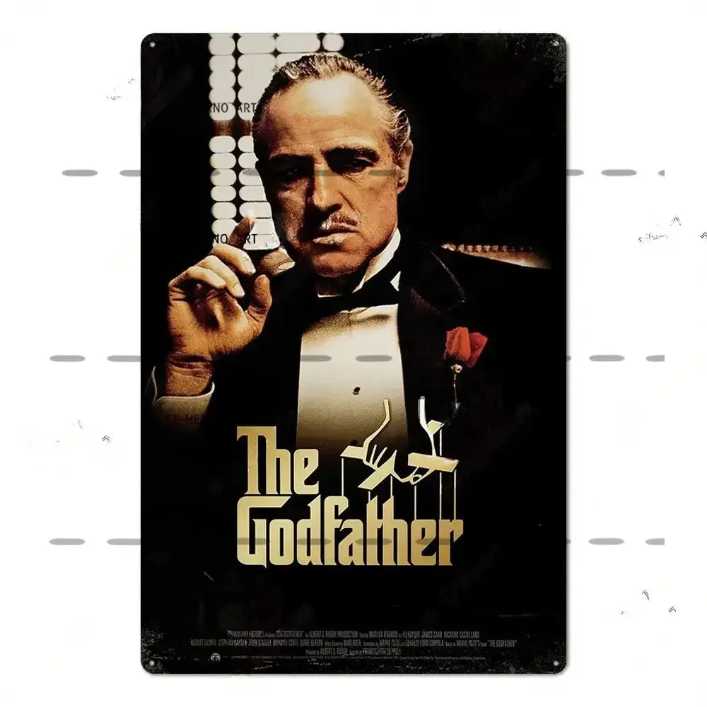 The Godfather Vito Corleone Movie Metal Poster.