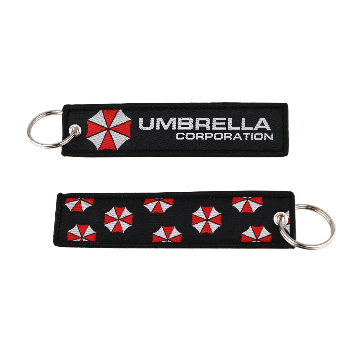 RESIDENT EVIL UMBRELLA CORPORATION EMBROIDERED CLOTH KEYCHAIN