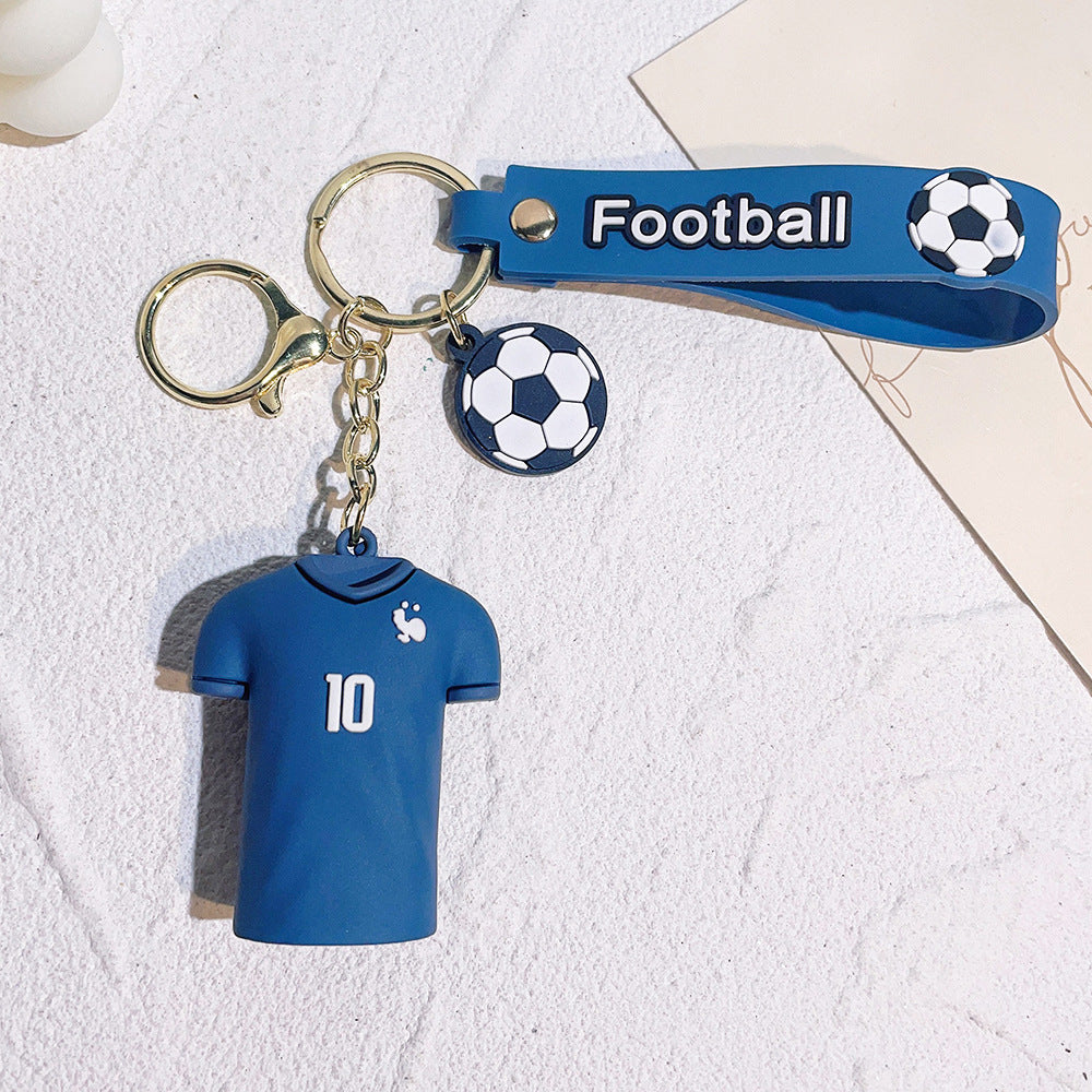 International Football Jersey 3D Keychain – Premium Mini Kit Keyring with Wrist Strap