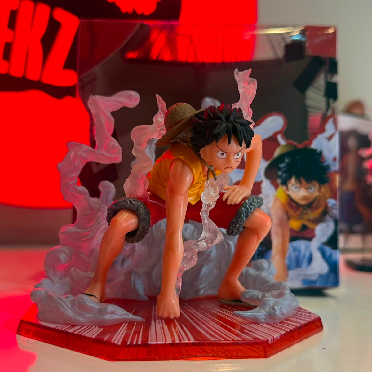 One Piece Monkey D. Luffy Gear 2 Action Figure – Premium Battle Stance Collectible | Geekzilla