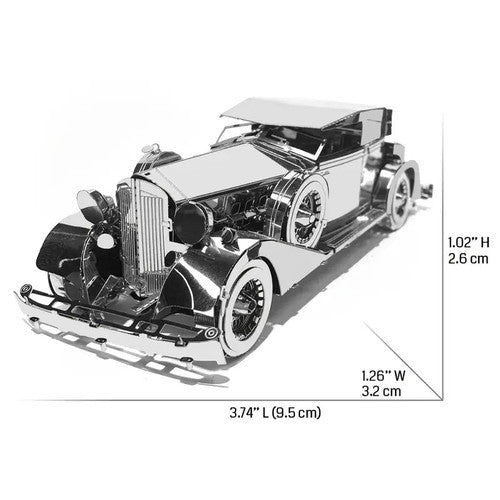 3D Vintage Luxury Car DIY Metal Model Kit – Premium Laser-Cut Stainless Steel Retro Automobile Puzzle