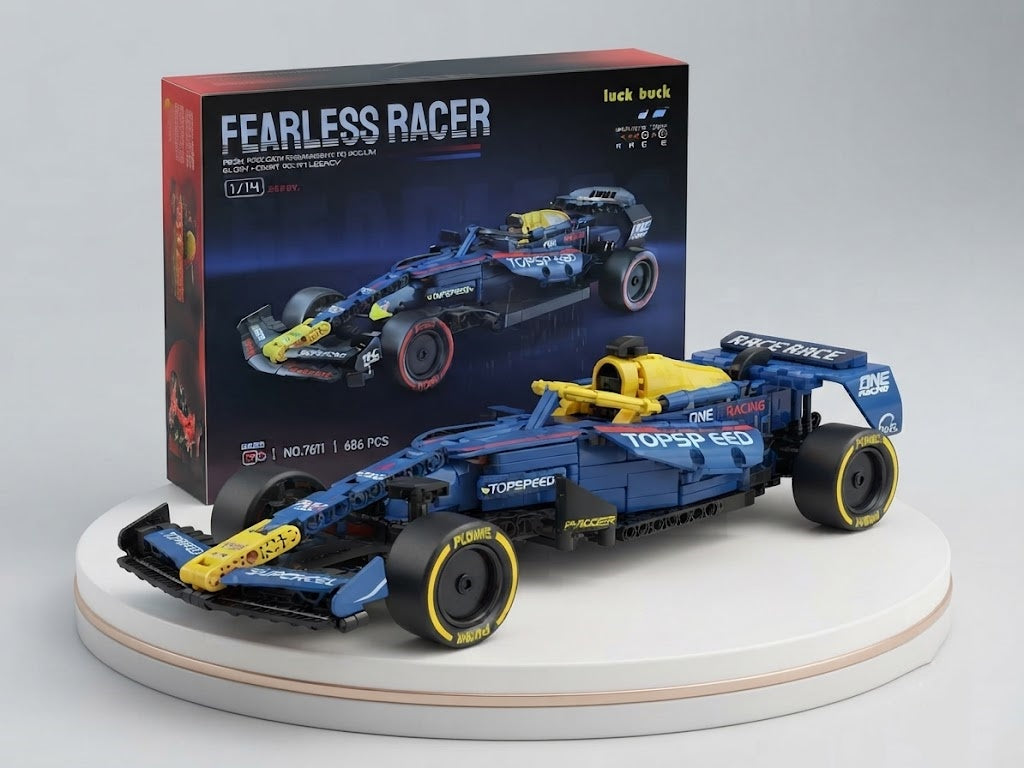 Fearless Racer Formula F1 Building Block Model – Red Racing Car Construction Set | Geekzilla