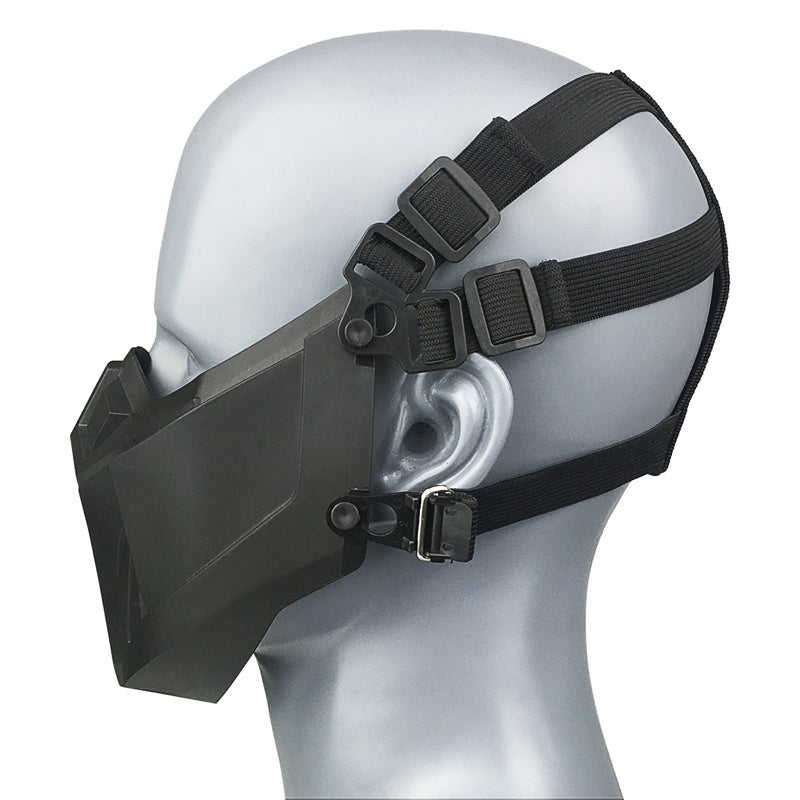 Combat Tactical Half-Face Mask – Adjustable Airsoft & Cosplay Protective Gear