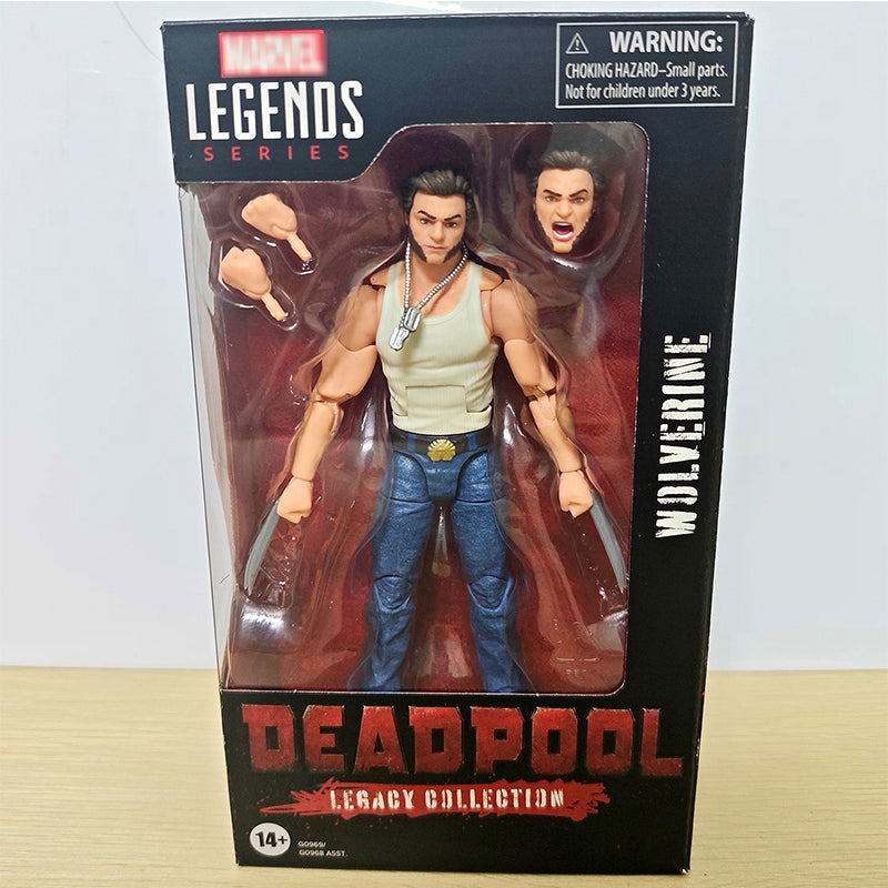 Marvel Legends Series Wolverine Logan Action Figure – Deadpool Legacy Collection Articulated Figure