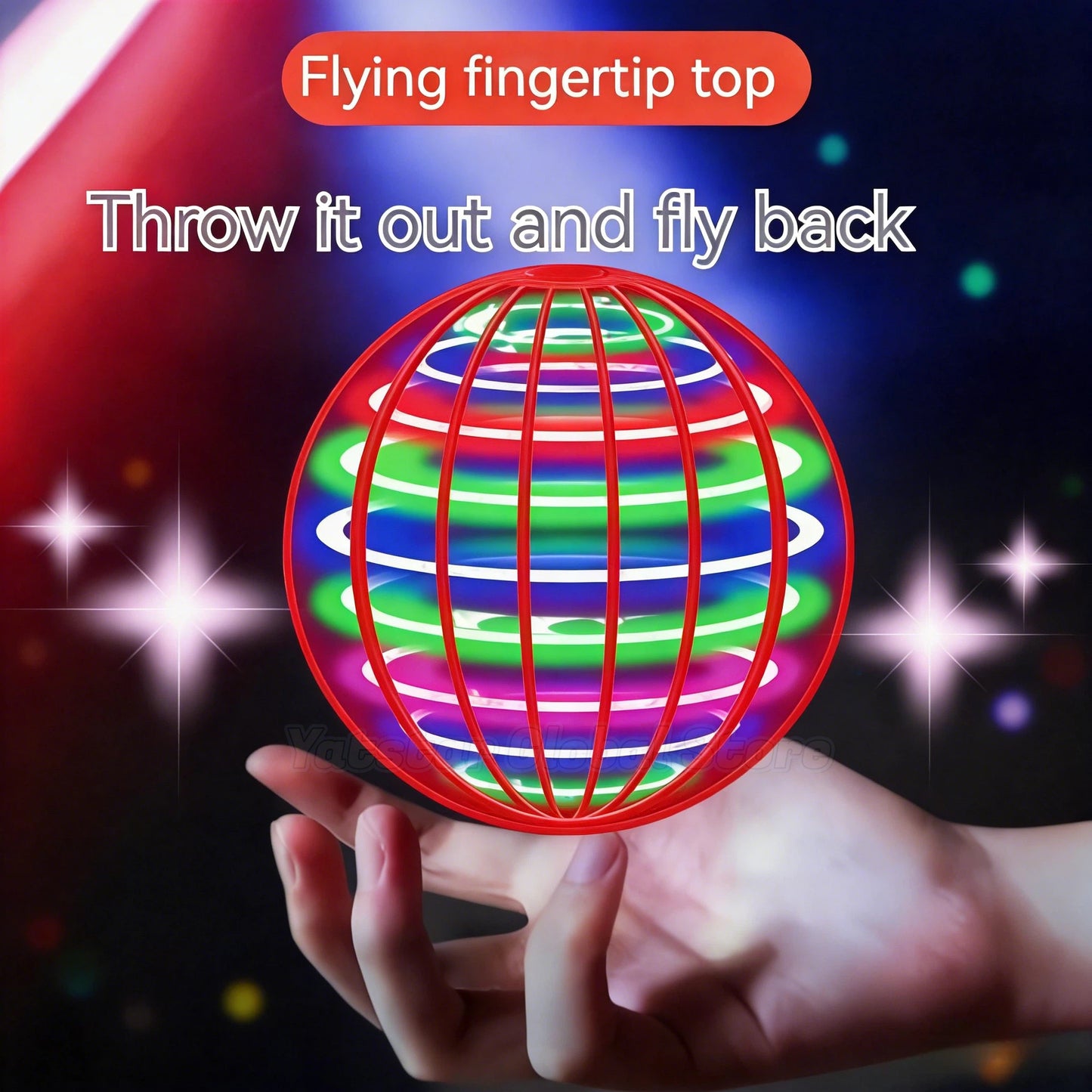 Cosmic Hover Spinner Orb – Premium Kinetic LED Boomerang Flying Ball | Geekzilla