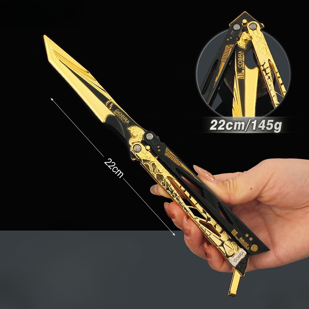 APEX LEGENDS "OCTANE" HEIRLOOM GOLDEN BUTTERFLY KNIFE REPLICA
