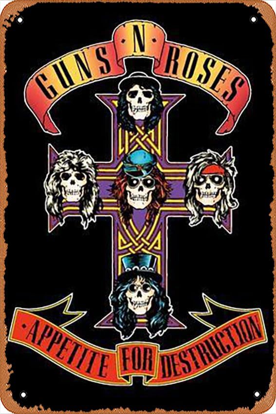 Guns N' Roses "Appetite for Destruction" Metal Poster