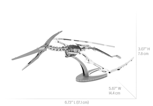 3D Pteranodon Skeleton DIY Metal Model Kit – Premium Laser-Cut Flying Dinosaur Miniature Puzzle