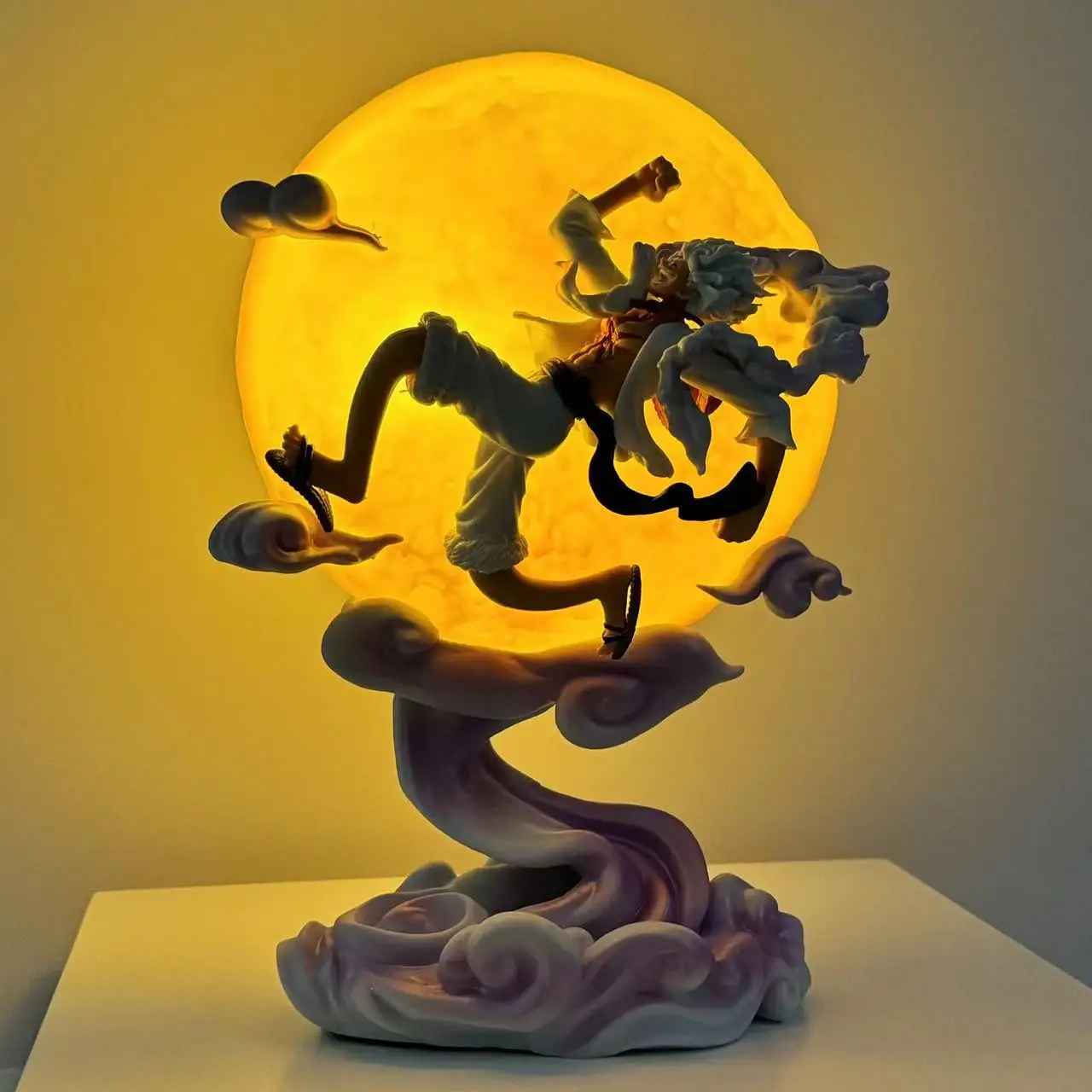 Luffy Rush To The Moon Lamp Figurine