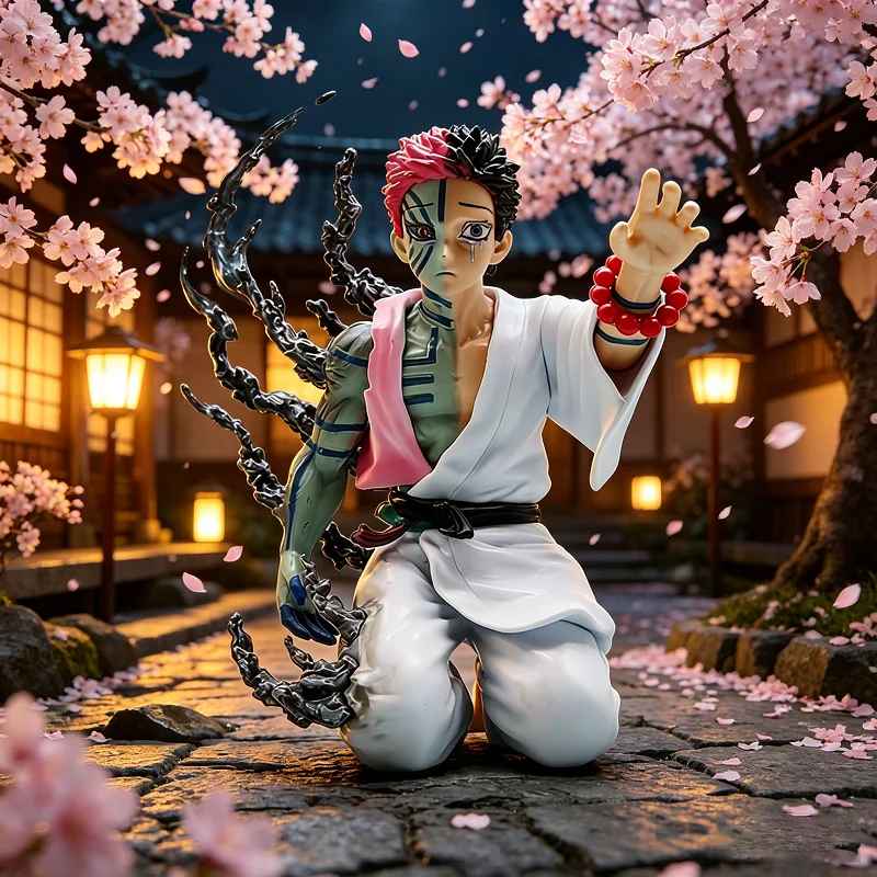 Akaza Demon Slayer Figure - Upper Moon Three "Hakuji" Transition Statue | 18cm Kimetsu no Yaiba Collectible | Emotional Backstory Edition