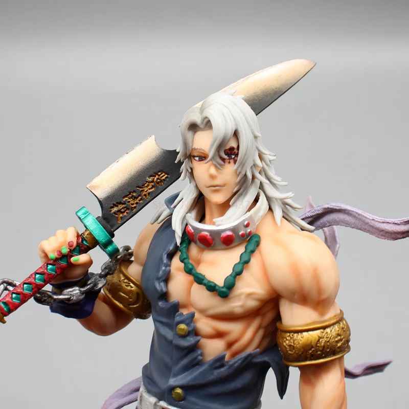 Tengen Uzui Figure - Demon Slayer Entertainment District Arc Statue | Battle-Worn Sound Hashira Collectible | 10" Action Figure