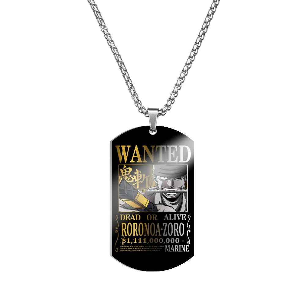 One Piece Characters Pendant- Stainless Steel Dog Tag Necklace