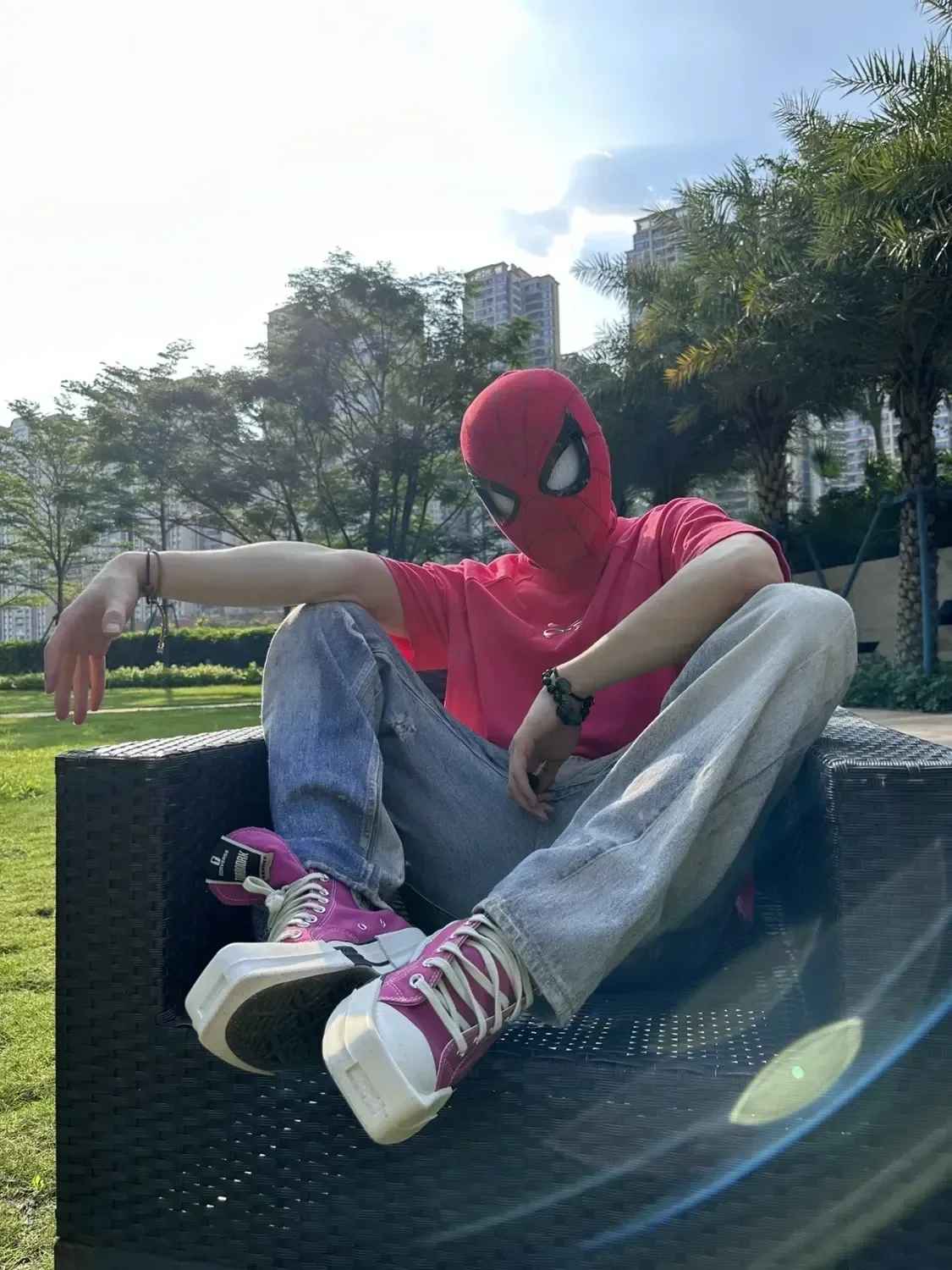 Spider Man Cosplay Head Mask – 1:1 Scale (Life-Size) with Moving Eyes – Electronic & Manual Versions