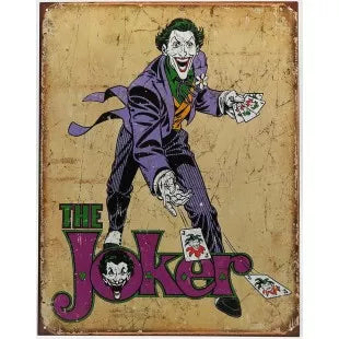 The Joker "Clown Prince of Crime" Vintage Metal Poster