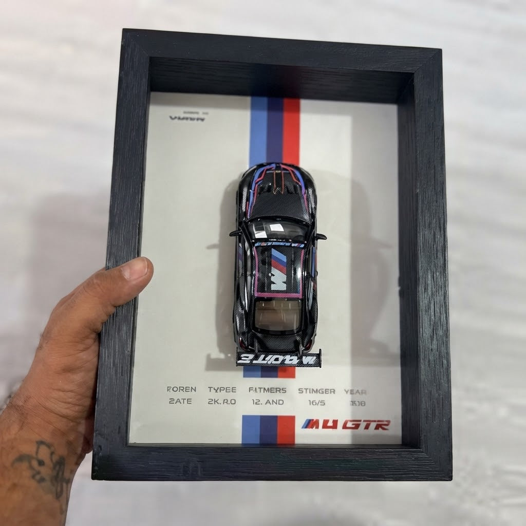 Collectible Automotive Shadow Box Display: BMW M GTE & 1970 Dodge