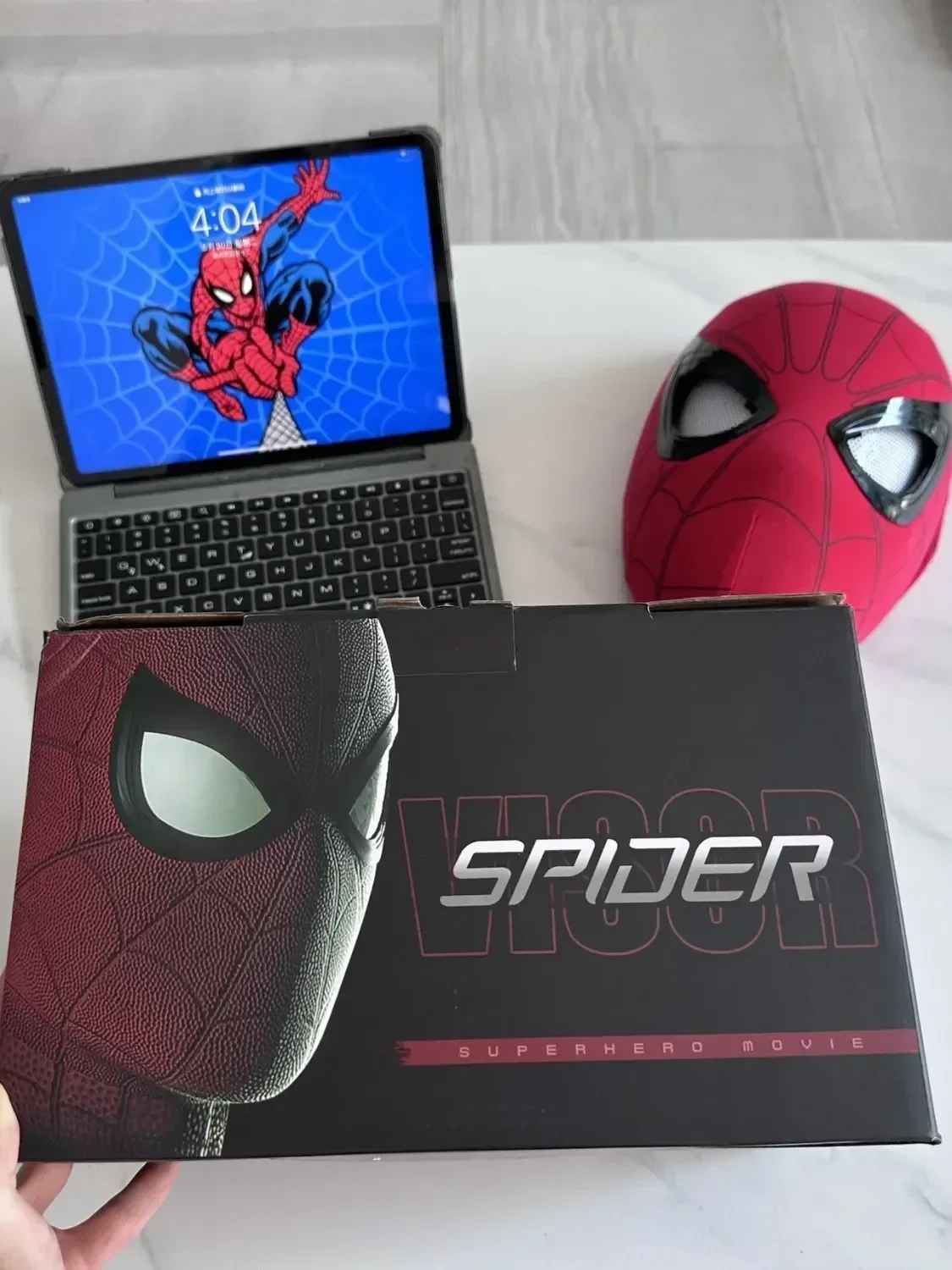 Spider Man Cosplay Head Mask – 1:1 Scale (Life-Size) with Moving Eyes – Electronic & Manual Versions