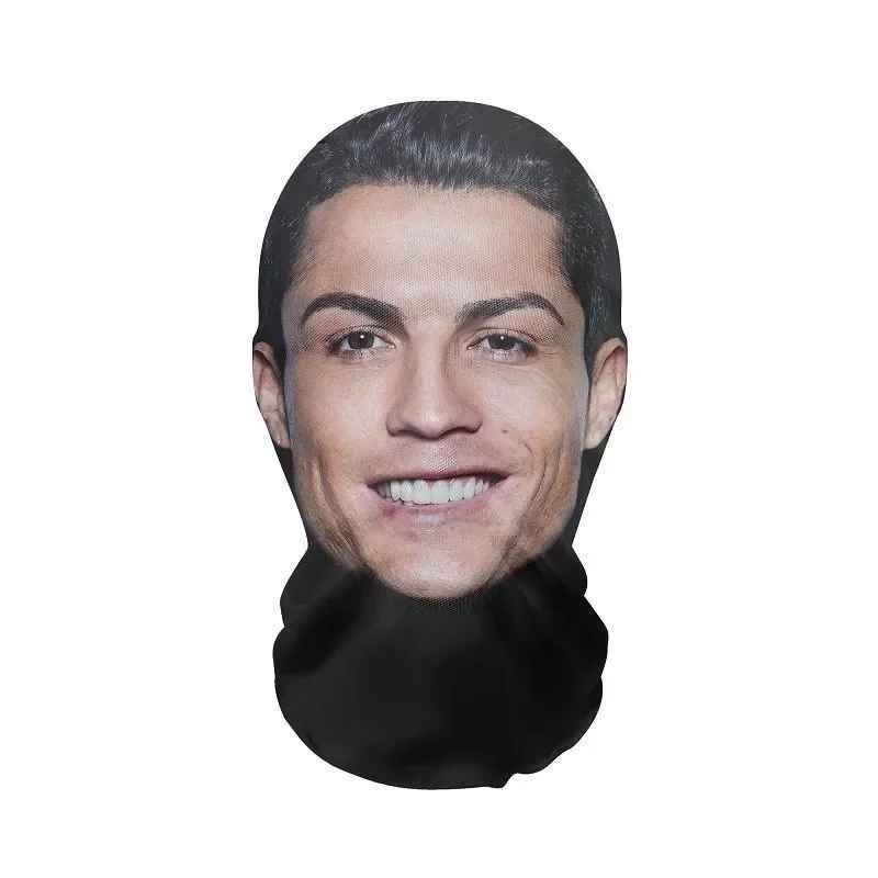 Novelty 3D Graphic Face Balaclava – Funny Celebrity & Pop Culture Printed Full Face Mask, Breathable Windproof Cosplay Neck Gaiter