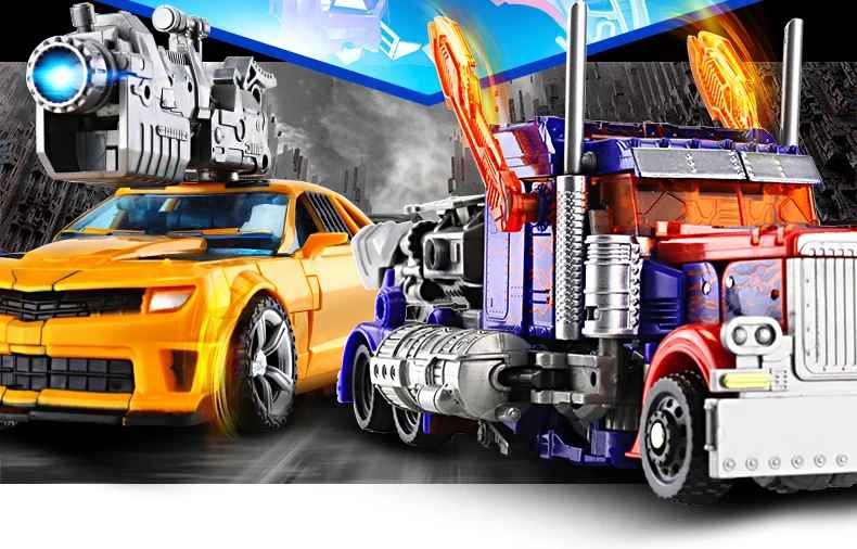 Transformers 2-in-1 Transforming Action Figures – Premium Alloy Edition Optimus Prime, Bumblebee, & Tank Megatron Convertible Robot-to-Vehicle