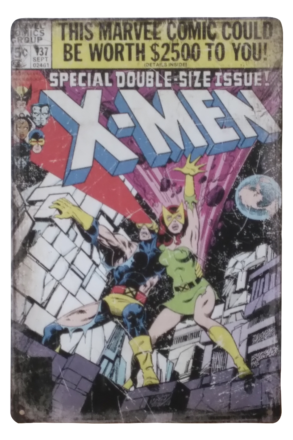 X-Men #137 Vintage Comic Metal Poster