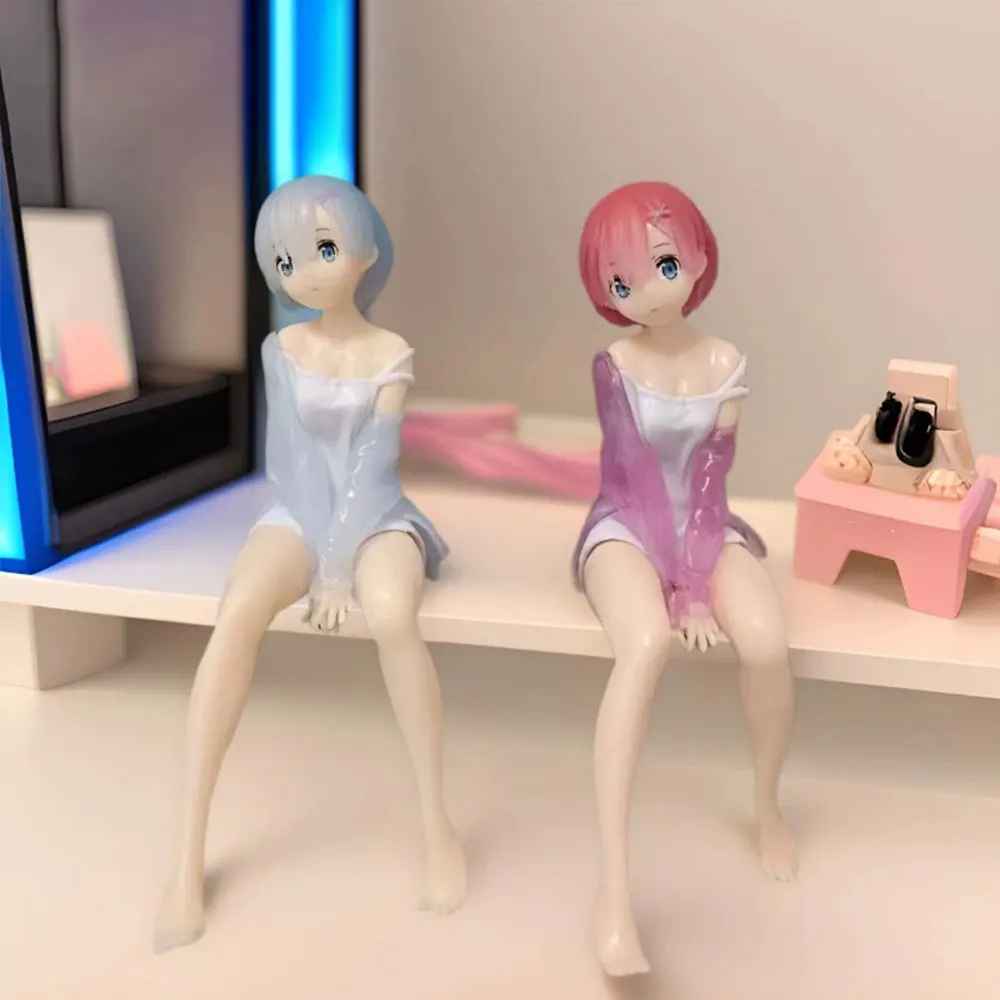 Zero Rem & Ram Seated Maid Figures – Sitting Pose Anime Twin Statues