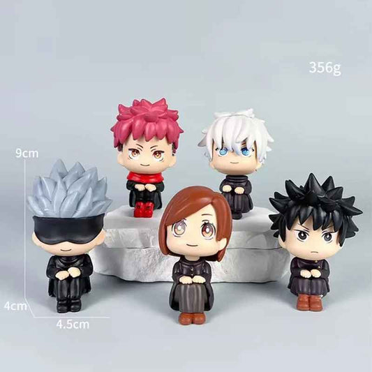 Jujutsu Kaisen 5-Piece Set – Collectible 9cm PVC Figures of Gojo, Yuji, Megumi and Nobara