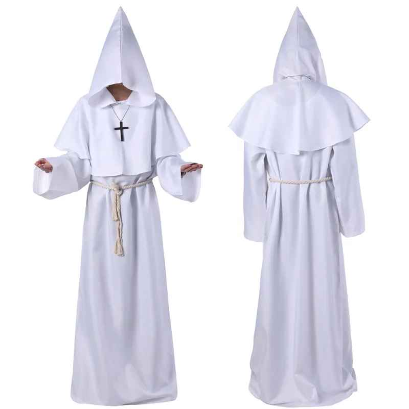 Medieval Sorcerer Hooded Robe Variants