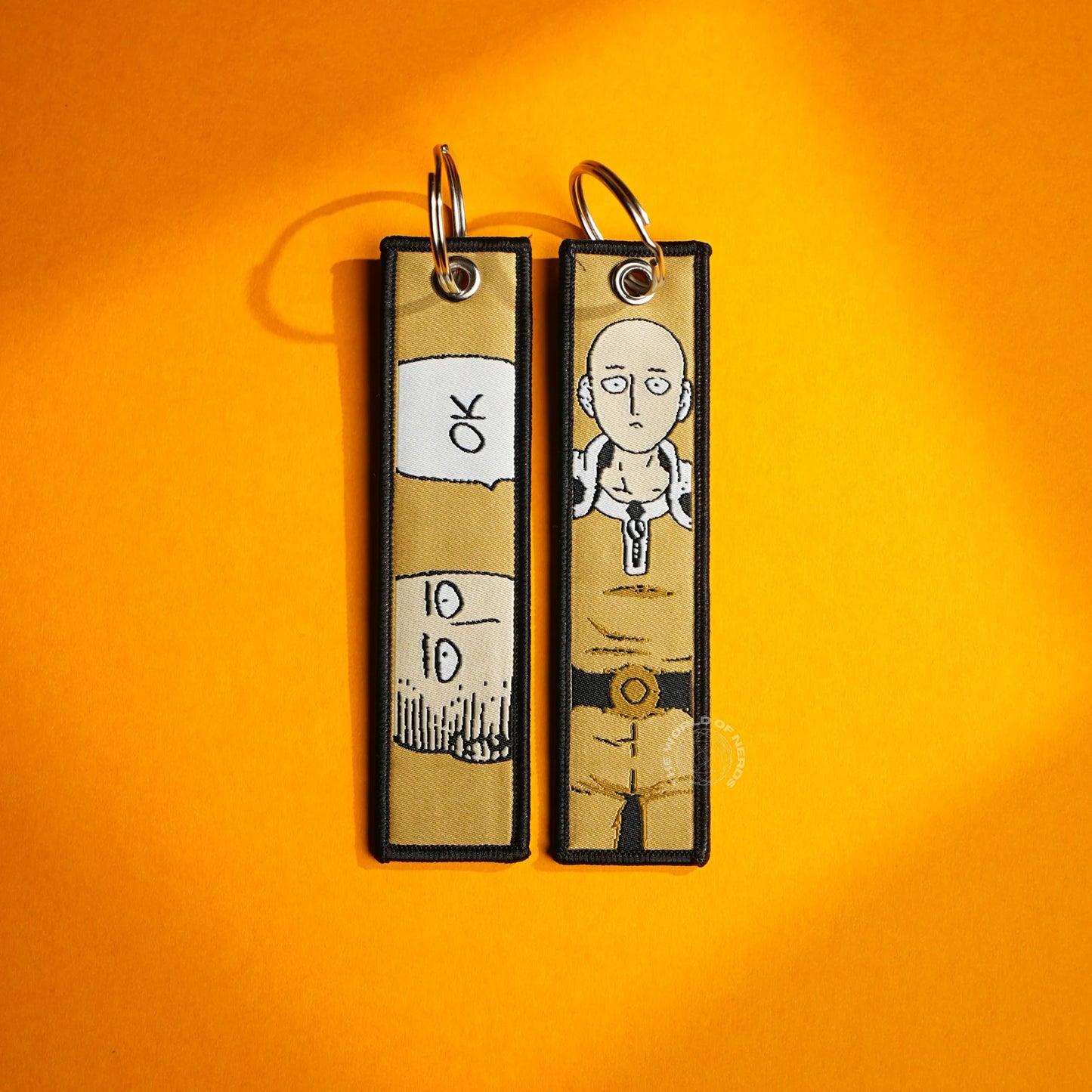 ONE PUNCH MAN EMBROIDERED CLOTH KEYCHAIN