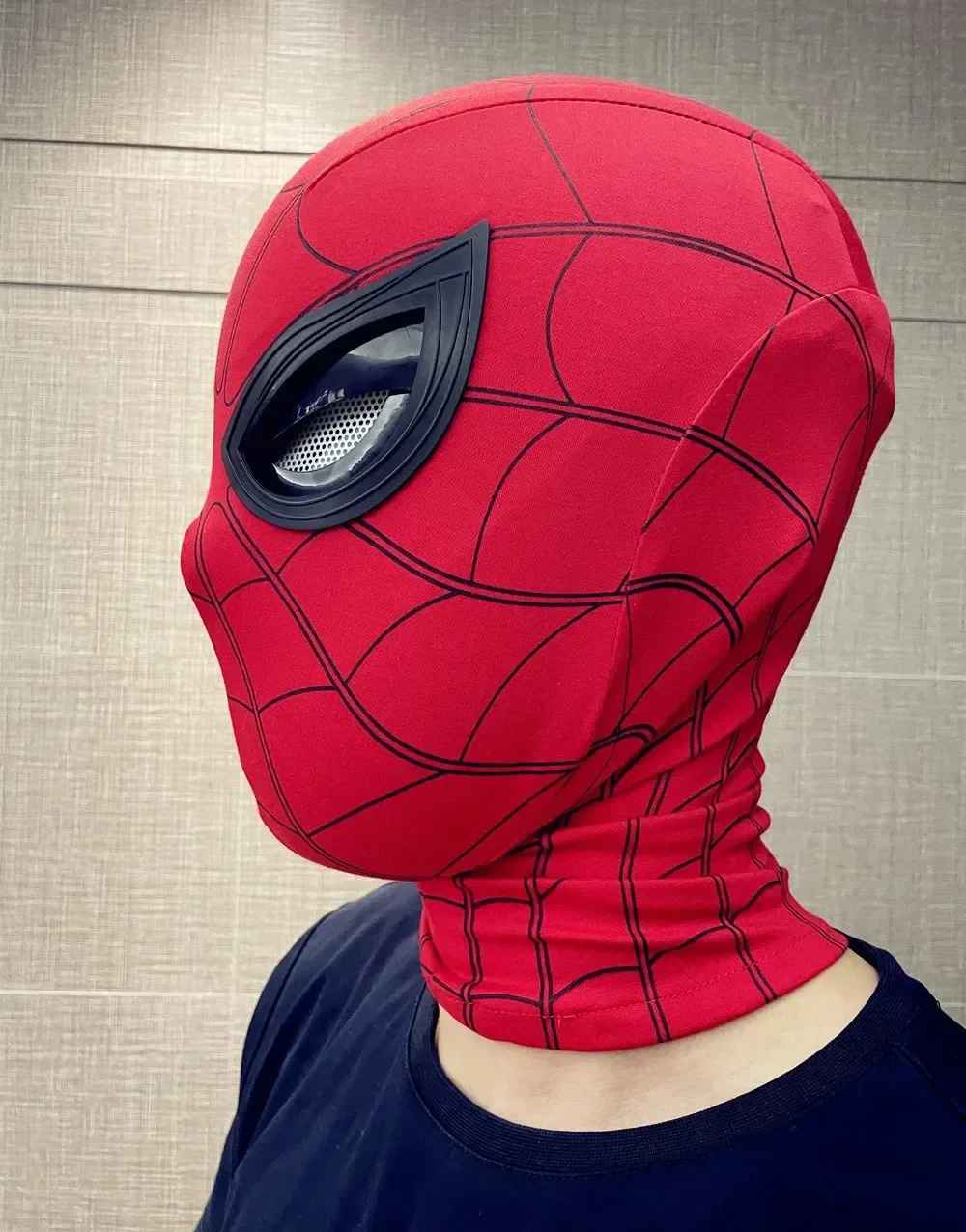 Spider Man Cosplay Head Mask – 1:1 Scale (Life-Size) with Moving Eyes – Electronic & Manual Versions