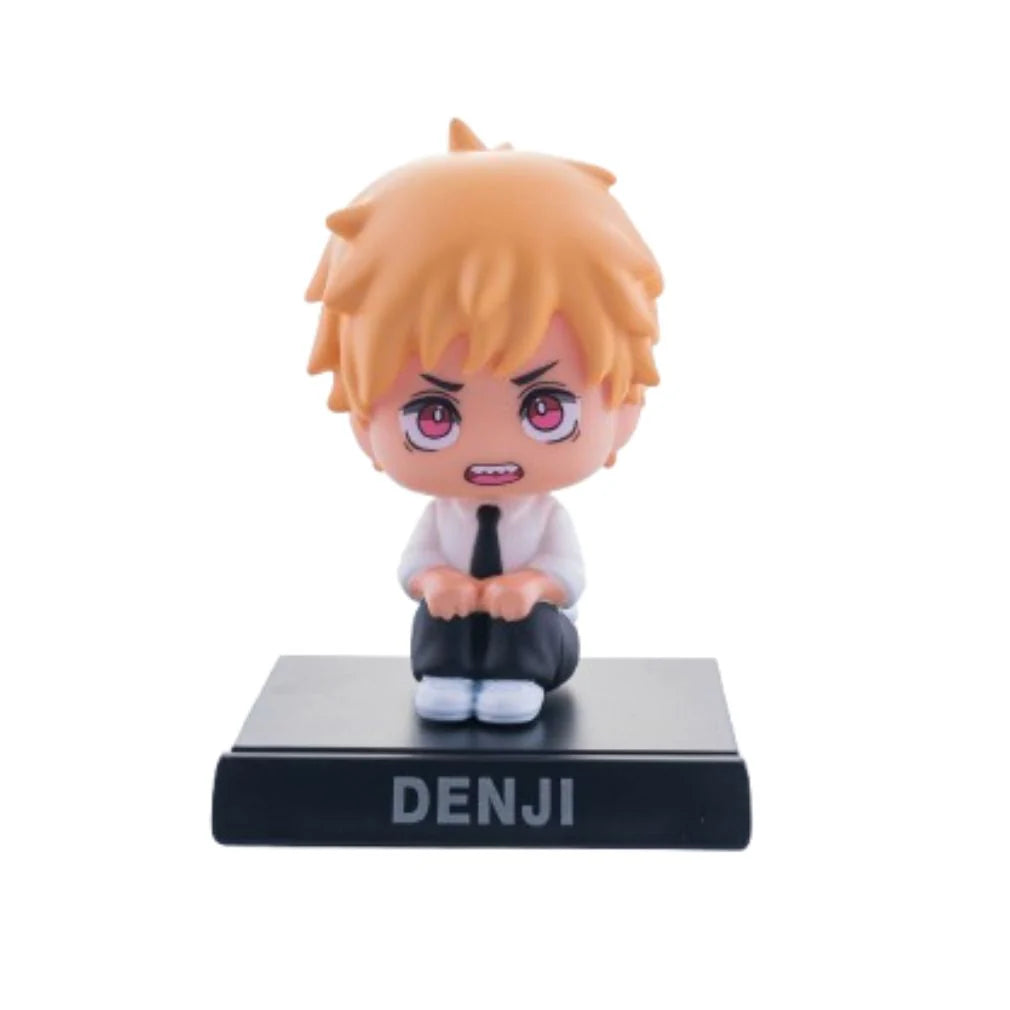 Chainsaw Man Denji Bobblehead Figure – Premium Anime Chibi Desk Collectible with Phone Stand Base