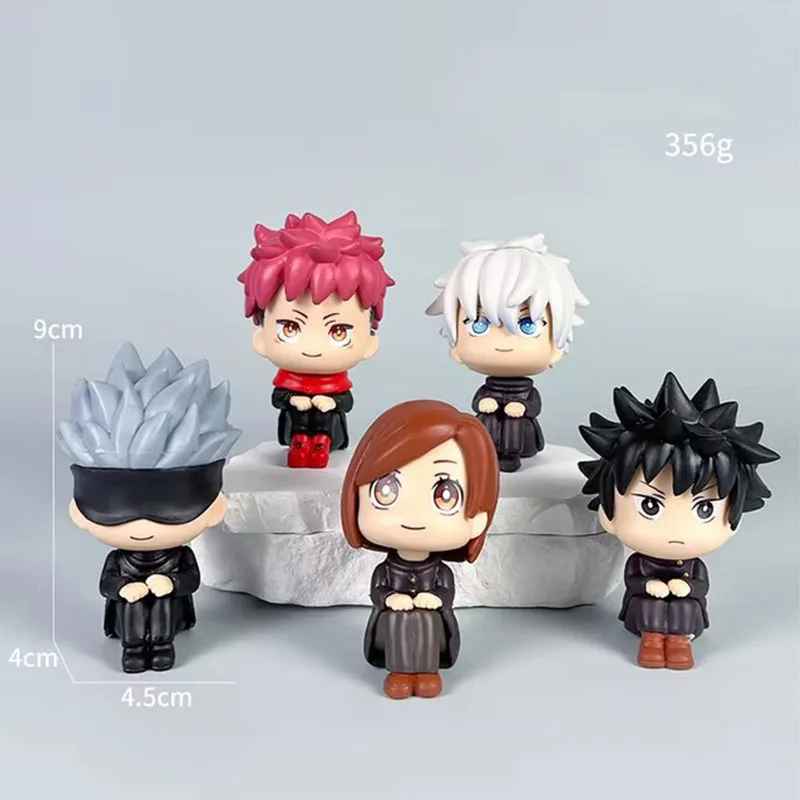 Jujutsu Kaisen 5-Piece Set – Collectible 9cm PVC Figures of Gojo, Yuji, Megumi and Nobara