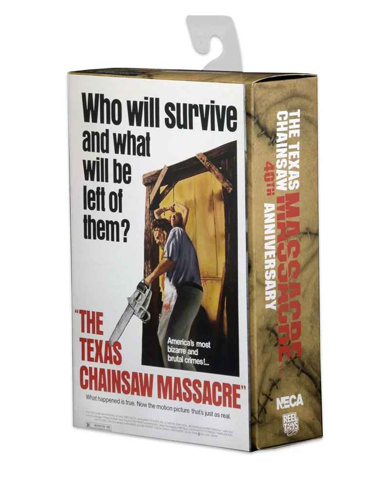 The Texas Chainsaw Massacre Leatherface Action Figure – NECA 40th Anniversary 7-Inch Scale Ultimate Horror Statue, Classic 1974 Slasher Collectible with Accessories