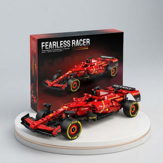 Fearless Racer Formula F1 Building Block Model – Red Racing Car Construction Set | Geekzilla