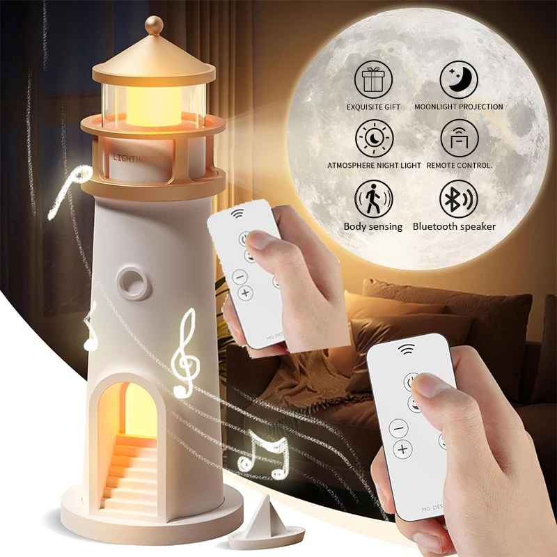 🌙 Moon Projector Lighthouse: Smart Lighting