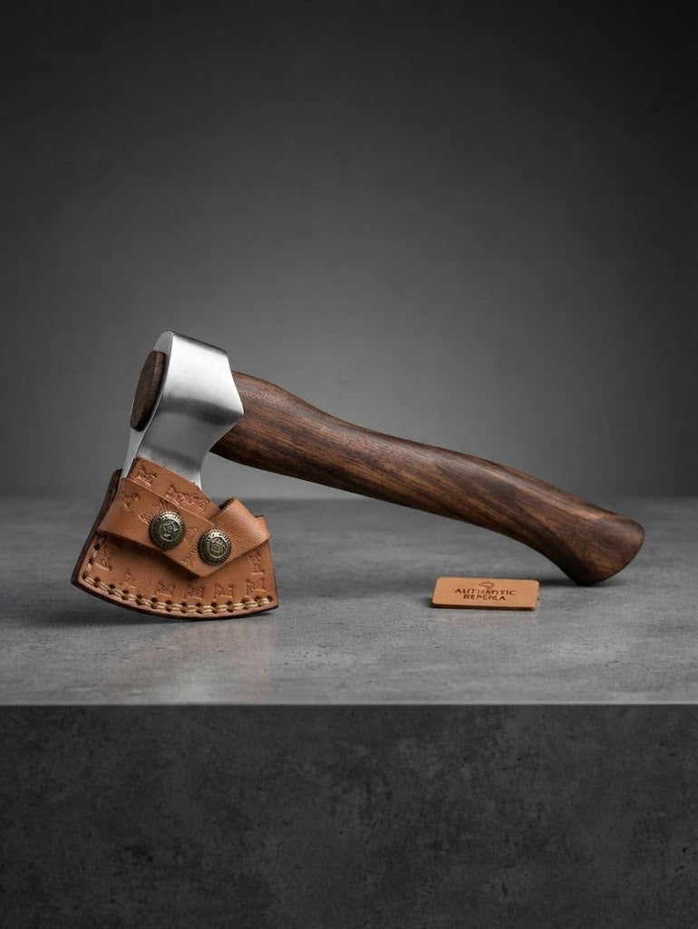 Miniature Viking Axe Replica – Handheld Steel & Wood Collectible | Geekzilla