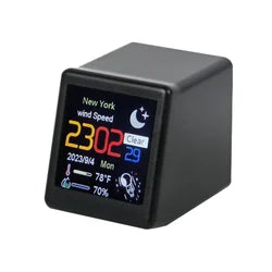 Smart Digital Weather Station Desk Clock – Mini Wi-Fi Electronic Weather Forecast & Desktop Time Display